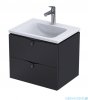 Oristo Siena szafka podumywalkowa wisząca 60x50x46 czarny mat OR45-SD2S-60-8